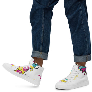 Men’s high top canvas shoes-Pizza