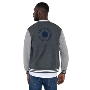 Men's Letterman Jacket- I GO TO THE UNIVERSITY OF LIFE