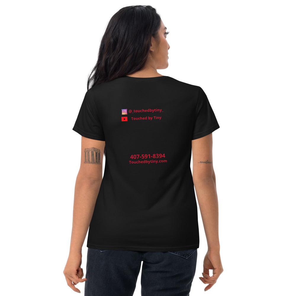 Women's short sleeve t-shirt-Touched by Tiny