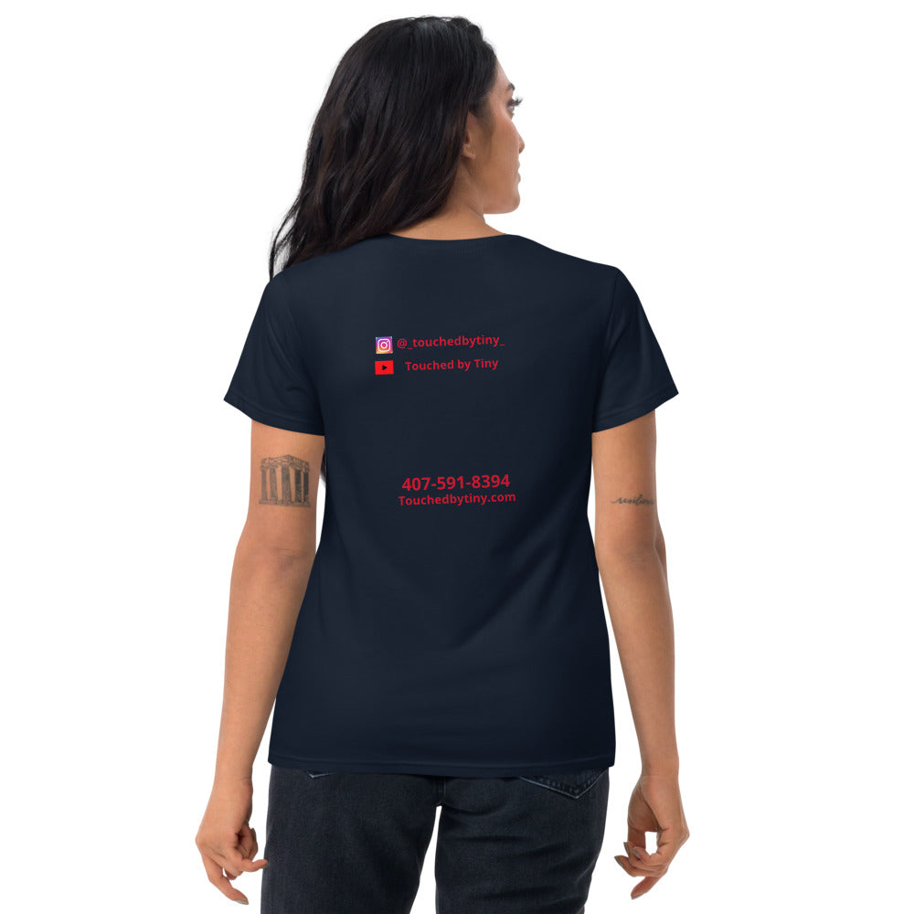 Women's short sleeve t-shirt-Touched by Tiny
